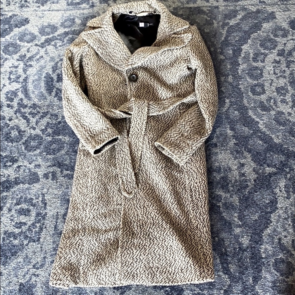 Beautiful black and white wool coat